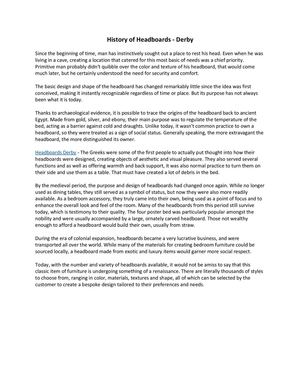 History of Headboards