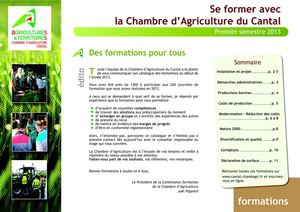 Catalogue des formations premier semestre 2013
