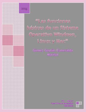 Funciones Básicas de un Sistema Operativo