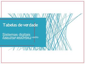 tabelas de verdade