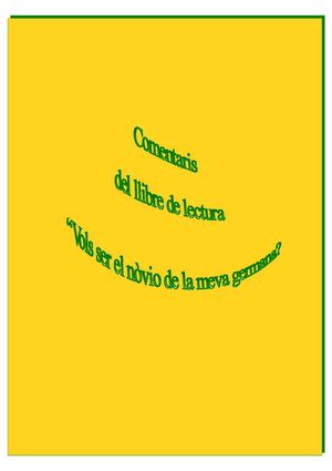 Comentari de "Vols ser el nòvio de la meva germana?