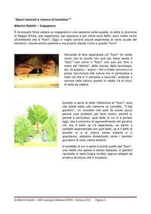 Spazi naturali a misura di bambino - Alberto Rabitti