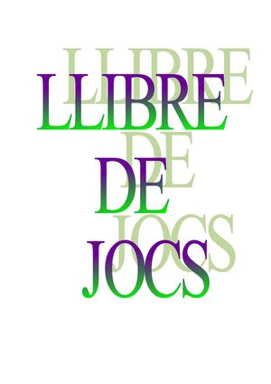 LLIBRE DE JOCS
