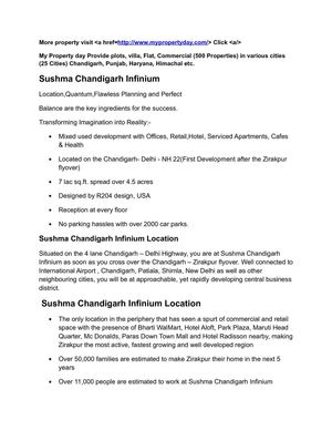 Zirakpur Commercial (Office, Retail, Showroom) For Sale in Sushma Infinium 9356667007