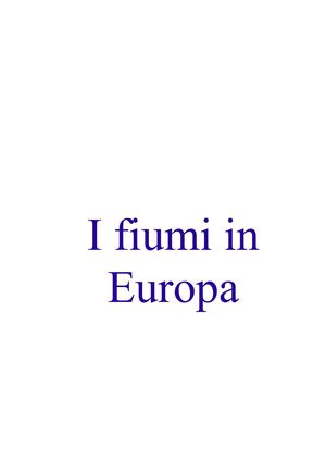 Fiumi europei