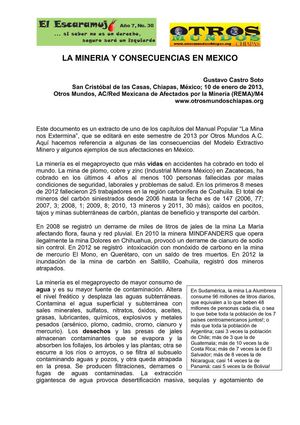 Consecuencias de la Minería en México