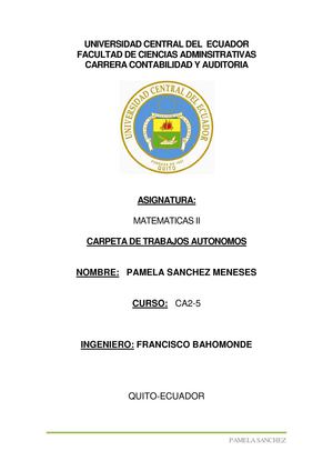 TRABAJO AUTONOMO DE MATEMATICAS