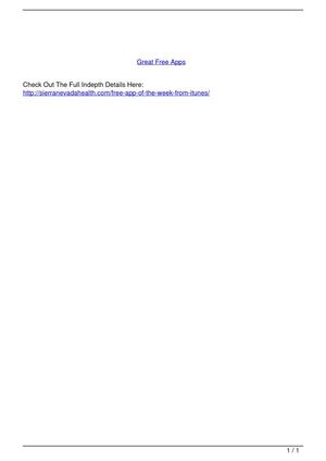 FREE App from iTunes!