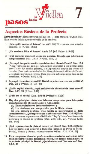 Estudios (7) Aspectos básicos de la profecia