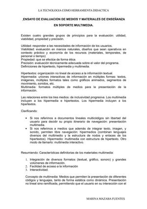 Evaluacion de medios