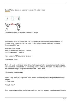 BoldLoft “Say I Love You” Couple Pillowcases-romantic Valentines Gifts for Couples, Cute Valentines Day Gift Ideas, Good Couple Gifts for Valentines, Romantic Anniversary Gifts Review
