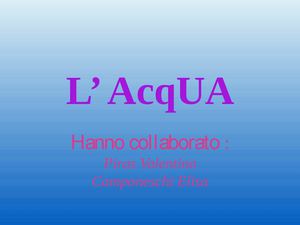 l'ACQUA