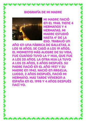 Biografia de mi madre, amin