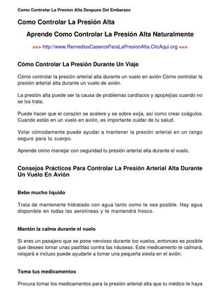 que hace la presion alta en el embarazo