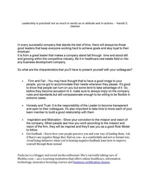 Ways to become a good leader
