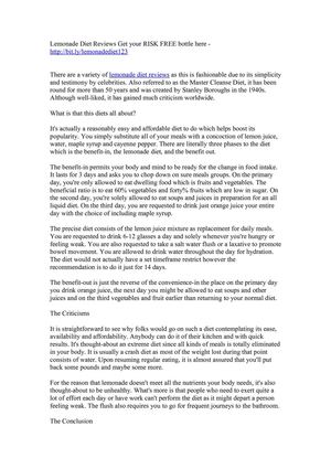 Lemonade Diet Reviews and Details