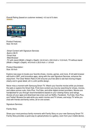 Samsung UN46ES6100 50-Inch 1080p 120Hz Slim LED HDTV (Black)