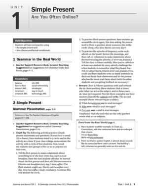 Third Person in Present Simple