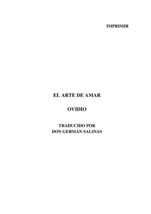 El arte de amar - Ovidio