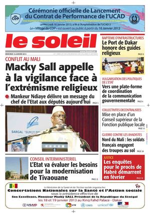 Edition du 16 janvier 2013