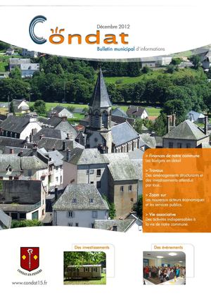 Bulletin municipal Condat - Décembre 2012