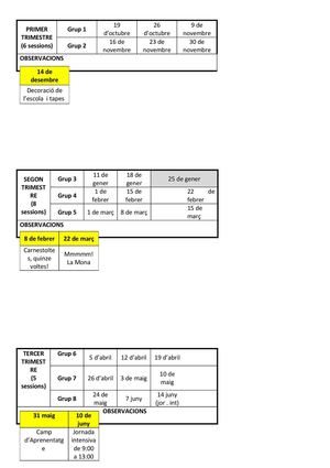 Calendari tallers 2012-13