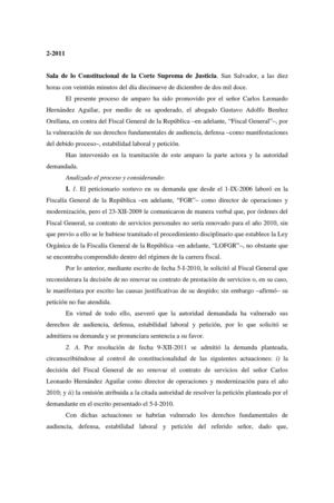 Resolución de amparo que sienta nueva jurisprudencia para despidos de empleados públicos