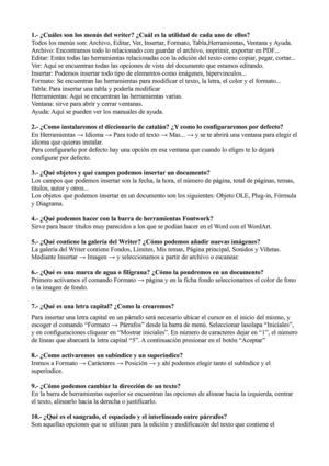 Caza del tesoro: Trabajo con Writer