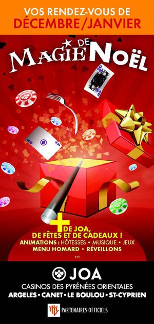 JOA CASINOS - agenda décembre/janvier