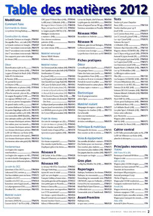 Table des matières Loco-Revue 2012