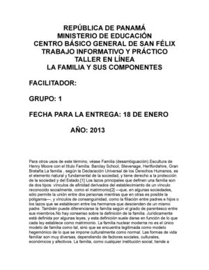 La Familia y sus Componentes