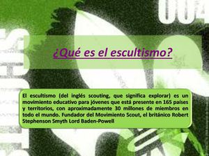El escultismo