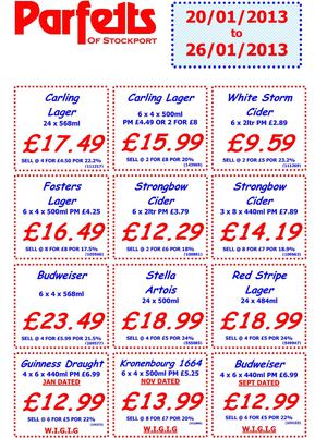 Stockport 1 Week Offers 20th Jan