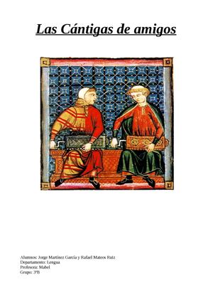 Las cantigas de amigos