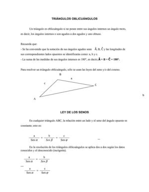 ley del seno y ley del coseno
