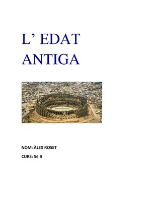 L'EDAT ANTIGA per Alex Roset
