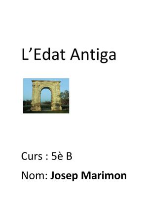 L'EDAT ANTIGA per Josep Marimon
