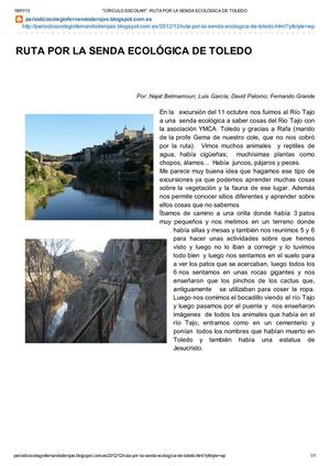 _CÍRCULO ESCOLAR__ RUTA POR LA SENDA ECOLÓGICA DE TOLEDO