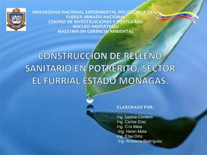 Materia: Estudio de impacto ambiental. Tema: Estudio de impacto ambiental para proyecto de construcción de relleno sanitario