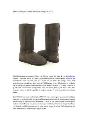 para descubrir el verdadero arranque de UGGs