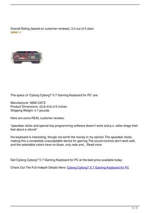 Cyborg Cyborg? V.7 Gaming Keyboard for PC