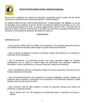 Sistema Institucional de Evaluacion de Estudiantes