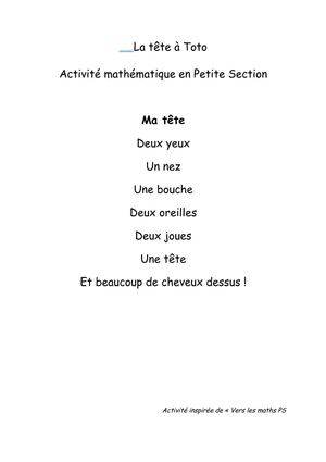 Activité mathématique en PS