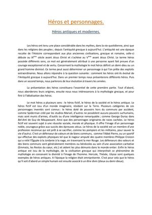 Héros et personnages.