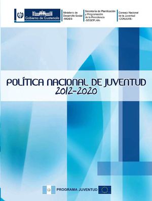 POLITICA NACIONAL DE JUVENTUD 2012-2020