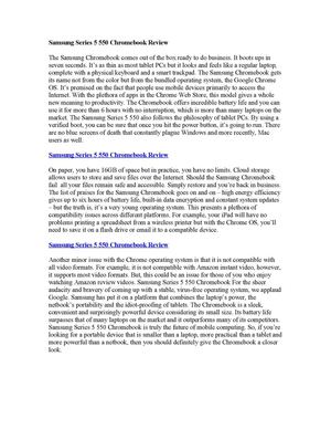 Samsung Series 5 550 Chromebook Review