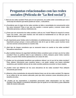preguntas relacionadas con las redes 