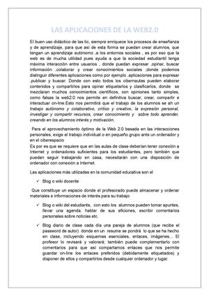LAS APLICACIONES DE LA WEB2