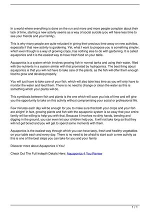 Aquaponics 4 You Review