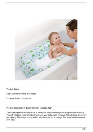Safety 1st Kirby Inflatable Tub